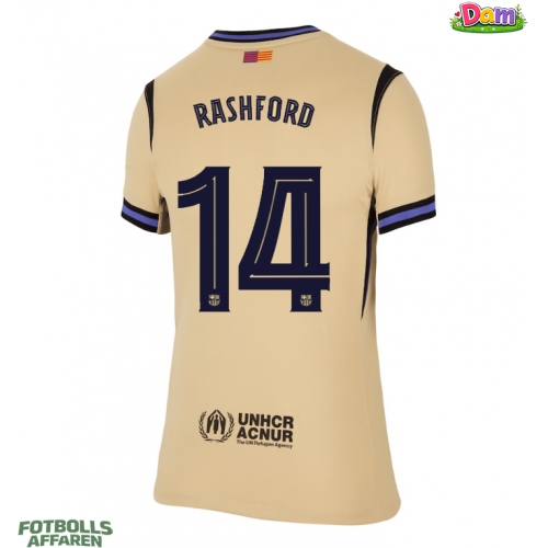 Barcelona Marcus Rashford #14 Bortatröja Kvinnor 2025-26 Kortärmad